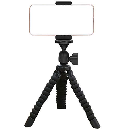 Ailun Phone Tripod Mount Stand,Small Light Universal for iPhone 11/11 Pro/11 Pro Max/X Xs XR Xs Max 8 7 Plus 6 6s Galaxy s20, s20+ S20Ultra S10 Plus More Camera Cellphone Black