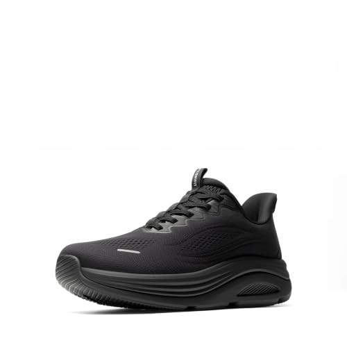 ALLSWIFIT Men's Slip On Wide Toe Box Road Running Shoes,All Black,11 - image 1