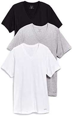 Calvin Klein Men's Cotton Classics Short Sleeve V-Neck T-Shirt, Multi, Medium