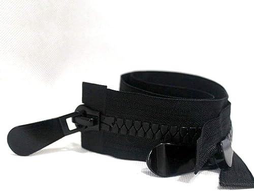 Fermeture éclair noire pour bricolage Lalian 150 cm de couture 15# - 6