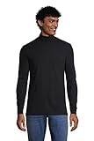 Lands' End Mens Long Sleeve Super-T Mockneck Black Tall X-Large