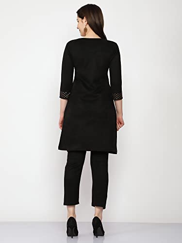 Image of FNOCKS Women's Fleece Velvet Fabric Kurta Palazzo Set with Pocket