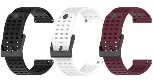 �X���gSUUNTO Vertical/9 peak pro/9peak�p�o���h �x���g 3�_�Z�b�g �����o���h �V���R�� �ʋC���ɗD�� �ւ��o���h �����x���g �A�N�Z�T���[ (�u���b�N+�z���C�g+���C�����b�h)