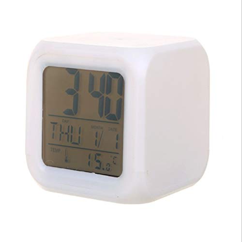Reloj despertador multifunción con alarma inteligente diseño cubo creativo