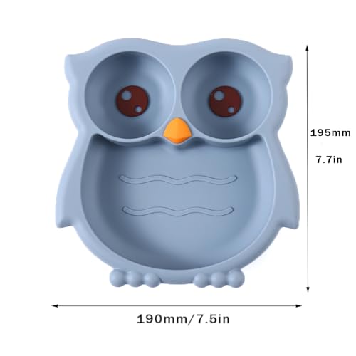 PandaEar Owl-Shaped Suction Plate (Blue) — view 3