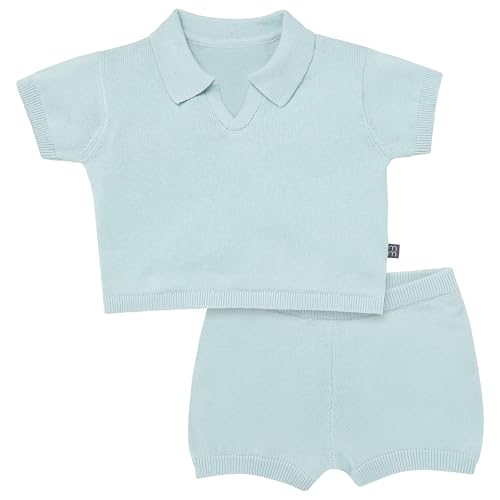 Image of Modern Moments by Gerber baby-boys 2-piece Johnny Collar Sweater and Short Set
