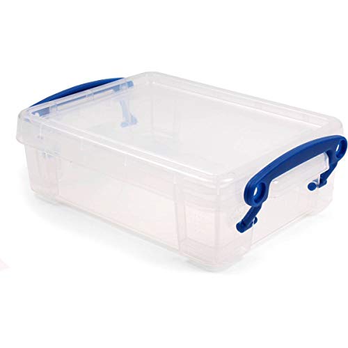 Really Useful Box 6 Stück Aufbewahrungsbox 0,75 Liter inkl. Deckel, 195x135x55mm - transparent