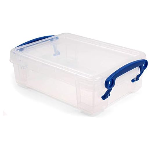 Really Useful Box 6 x förvaringslåda 0,75 liter inkl. lock – transparent