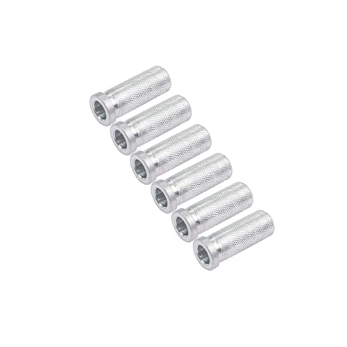 12 Pack Archery Arrow Aluminum Inserts for ID 6.0mm / 6.2mm / 7.6mm Carbon Arrows, Crossbow Arrow Tips Inserts Fit Compound Bow Recurve Bow Inserts for 100/125/150/200 Grain Field Points Arrowheads