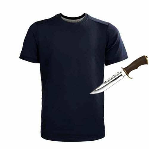 Healbyble Camiseta Anti-Puñaladas Mt800 De Nivel 4 For Autodefensa Contra Cuchillos, Resistente A Cortes Y Puñaladas. Protección Corporal Seguridad A Prueba,Más Duradero 2xl