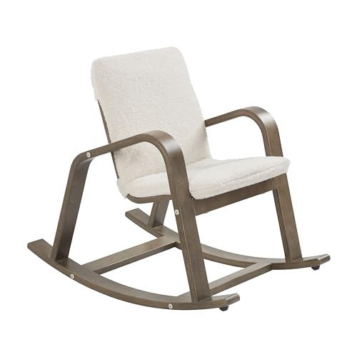 ECR4Kids Bentwood Rocking Chair with Cushion, Kids Furniture, Grey Wash