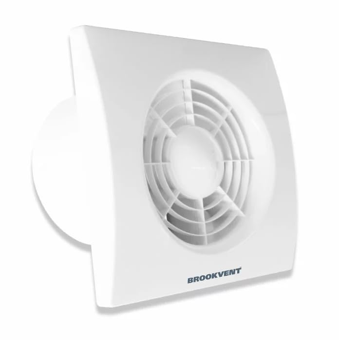 Brookvent Airstream XE 150T Kitchen/Bathroom Extractor Fan – 150mm/6” | 92 l/s Airflow | Low Energy 24W | IPX4 Rated | Quiet Operation | Wall & Ceiling Mount | 2-Year Warranty (Timer, 150mm)