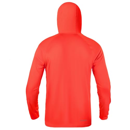 Men's 1/4 Zip Long Sleeve Rash Guard Hoodie Quick-Dry UPF 50+ Fishing Hiking and Water Sports3