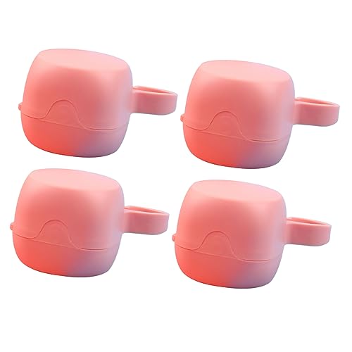 DECHOUS 4Pcs Box Pacifier Storage Box Portable Case Lightweight Dust Container for Soothers Easy to Clean for Home and