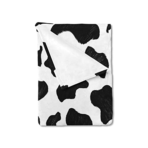 Baby Toddler Cow Gift Blankets Girl Soft Flannel Swaddle Blanket Cute Cow Dots Receiving Throw Newborn Nursery Bed Cover Carseat Stroller Crib Black And White 30X40 #TOP16