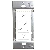 Nexete Ceiling Fan Control & Dimmer Wall Switch, 2 in 1 Light and Ceilig Fan Combination Light Switch,Single Pole,No Wi-Fi Capability, Neutral Wire Needed.