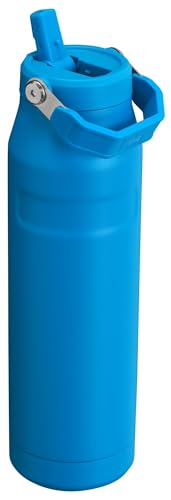 Image of Stanley IceFlow Flip Straw 2.0 Water Bottle 36 OZ | Built-In Straw with Larger Opening | Lightweight & Leak-Resistant | Insulated Stainless Steel | BPA-Free | Azure