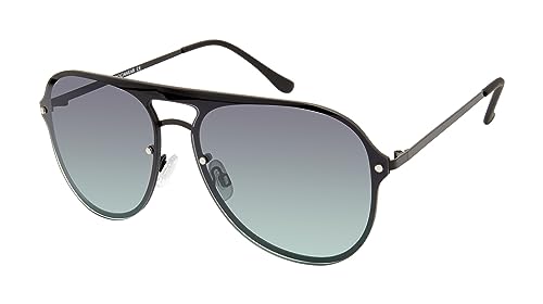 Image of Rocawear mens R1522 Stainless Metal Shield Uv400 Protective Aviator Pilot Sunglasses. Gifts for Men With Flair, 150 Mm Aviator Sunglasses