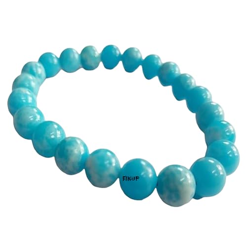 AFIYA Certified Natural Aquamarine Stone Bracelet - 8Mm Round Beads For Reiki Healing, Evil Eye Protection, And Crystal Healing For Unisex Adult (B09BRS1HJS) Amazon Price History, Amazon Price Tracker