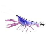 シュリンプベイト, 小型発光シュリンプスイムベイト, 事前セット済みフィッシュジグとスキッドベイト, 湖・川・ボート・カヤック・岸釣り対応 トラウト・バス・コイ・サケ・ナマズ 淡水・海水用 釣り人向け