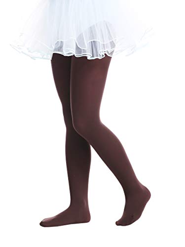 Image of EVERSWE Girls Semi Opaque Footed Tights, Microfiber Tights