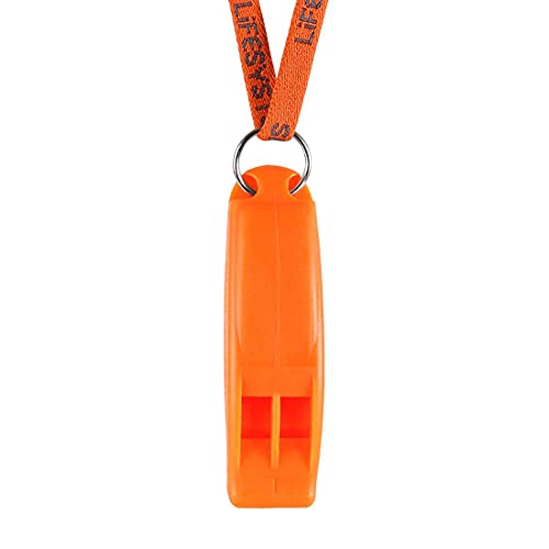 Lifesystems Safety And Emergency Whistle With Lanyard for Outdoors, Mountaineering, Boating And Signalling, Orange