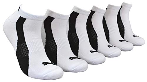 Puma Men's Athletic Performance Low Cut Socks Black/White 6 Pack Sock Size 10-13 P114372-107