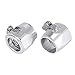 X AUTOHAUX 4pcs AN12 Hex Car Hose Finisher Flexible Rubber Pipe Clamp with Screw Band Adapter Fitting for Oil Fuel Water Tube Silver Tone