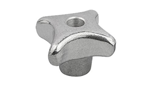 Kipp 06156-208016 Aluminum Palm Grips, Style B, Metric, Tumbled Finish, 80 mm Top Length