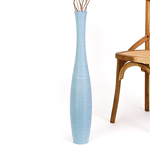 Image of Leewadee Large Floor Vase 26 inches Mango Wood for Pampas Grass, Dried Flowers