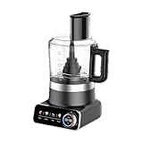 SWISS HAUS - Multifunktions-Küchenmaschine Basel Premium Collection SH-FP23-700W Schwarz LED-Touch-Steuerung - Geschwindigkeitsregelung - Klingen zum Hacken Schneiden Raspeln - Knethaken