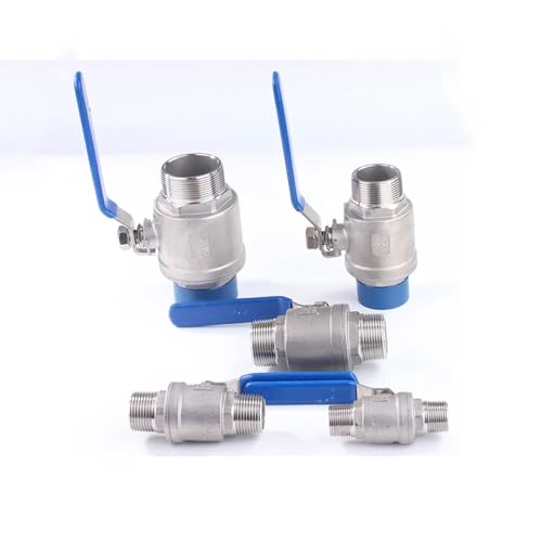 Válvula de bola de paso total 1/4" BSPT macho para tuberías de agua, aceite y gas 4
