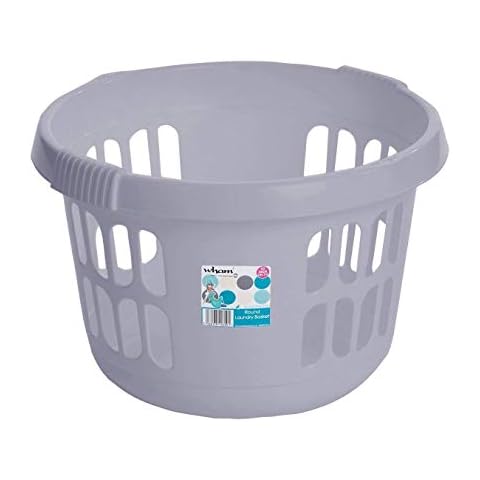 2 Pack Deluxe Round Laundry Baskets Cover