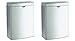 Bobrick 270 Contura Sanitary Napkin Receptacle, Rectangular, Stainless Steel, 1gal (Pack of 2)