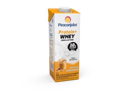 Piracanjuba Protein+ Whey Zero Lactose Sabor Pasta de Amendoim 1L