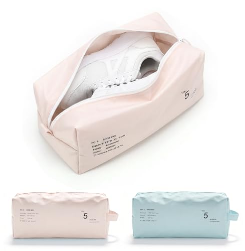 XRVRILE 2 bolsas deportivas para zapatos con cremallera, bolsa impermeable de viaje de gran capacidad, bolsa de zapatos de viaje para gimnasio, maleta, natación, zapatos de día y fitness, 32 x 15 x 12