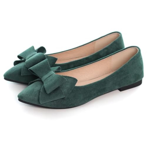 Image of TN TANGNEST Women Fashion Bowknot Flats Comfort Pointed Toe Dress Shoes