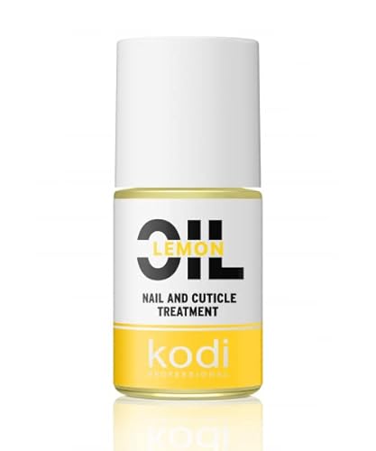 Nail oil KODI Professional, aceite para cutículas rico en vitaminas y nutrientes, hidrata, protege y regenera las cutículas, práctico dosificador - nail cuticle oil (Lemon, 15ml) Cover
