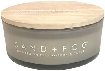 Sand + Fog Scented Candle - Vanilla Sandalwood-Additional Scents and Sizes–100% Cotton Lead-Free Wick - Luxury Air Freshening Jar Candles - Perfect Home Décor for Your Cocktail Table–34oz