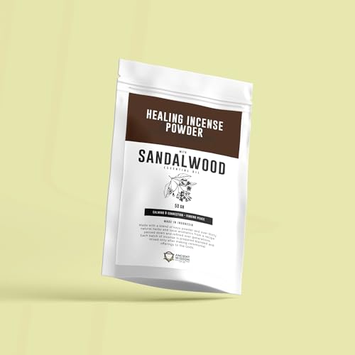 Poudre d'encens de guérison – Bois de santal 50 g | Tranquillité aromatique et bonheur spirituel