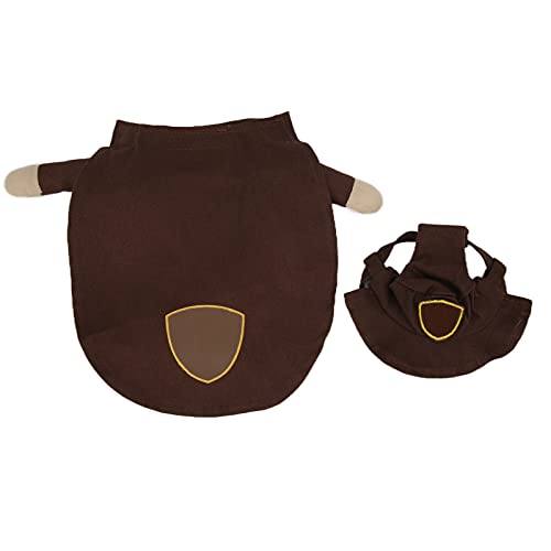 Dog Christmas Costume with Hat | Funny Holiday Outfit for Small & Medium Dogs | Festive Party Apparel for Christmas Photos & Holiday Events (L)