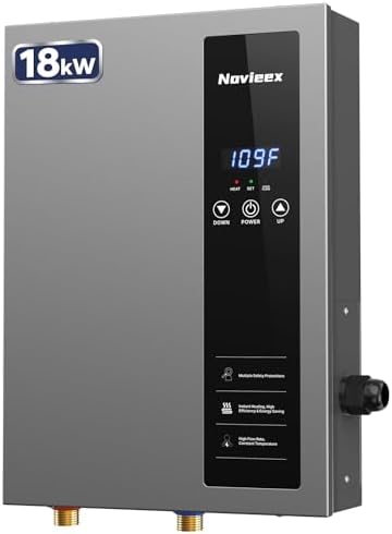 18kW Tankless Water Heater Electric, NOVIEEX 240V 3s Instant Hot ...
