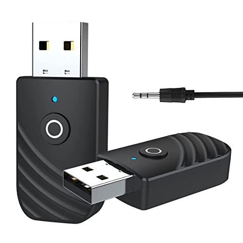usb ricevitore bluetooth trasmettitore per tv adattatore chiavetta BT5.0 con 3.5mm AUX per PC/Cuffie/Altoparlanti/Autoradio/Stereo