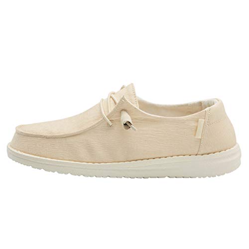 Hey Dude Women's Wendy Linen Satin Beige, Size 8