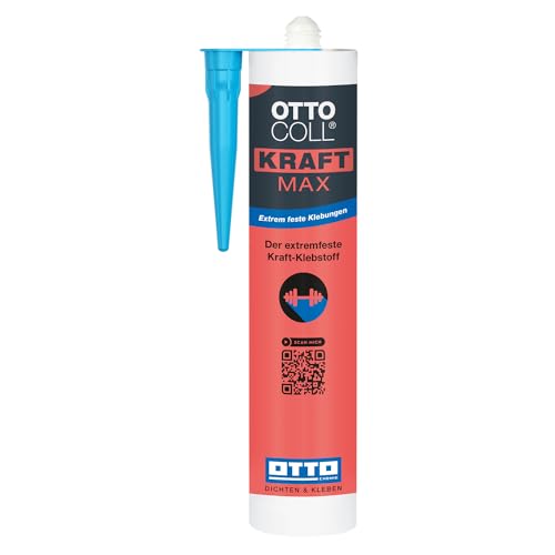 Otto Coll Chemie KRAFTMAX, Kleber für Holz, Metall, Naturstein und viele weitere Baumaterialien, inklusvie kör4u Tülle