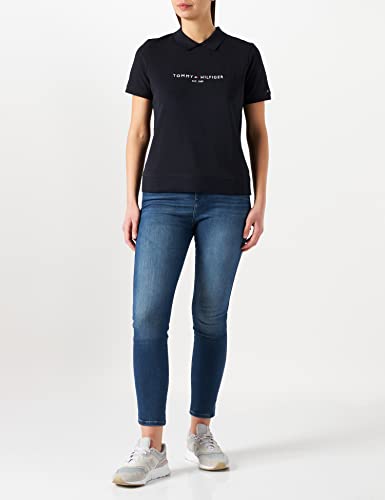 Tommy Hilfiger Logo Zip Polo SS, Desert Sky, 3