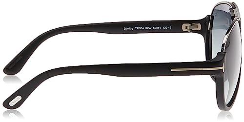 Image of Tom Ford Dimitry FT0334 Sunglasses-02W Matte Black (Gradient Blue Lens)-59mm