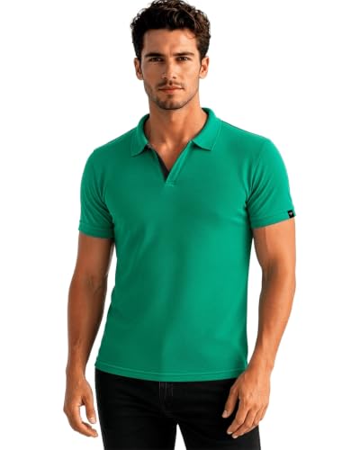 Image of Status Quo Men's Polo T-Shirt | Rich Cotton Blend | Slim Fit | All Day Comfort | Contrast Inner Placket | Polo Collar