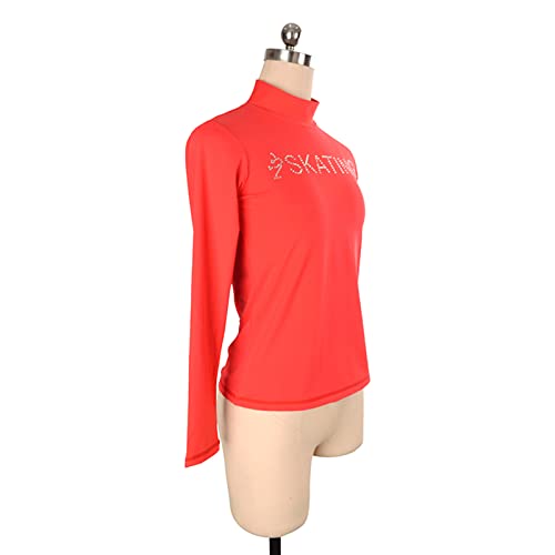 Tops de treinamento de patinação artística, estampa simples de strass adulto infantil elástico confo