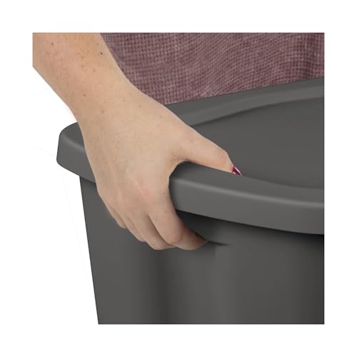 Image of 18-Gallon Plastic Storage Bins with Snap-on Lids - 8-Pack, Home Organization Essential